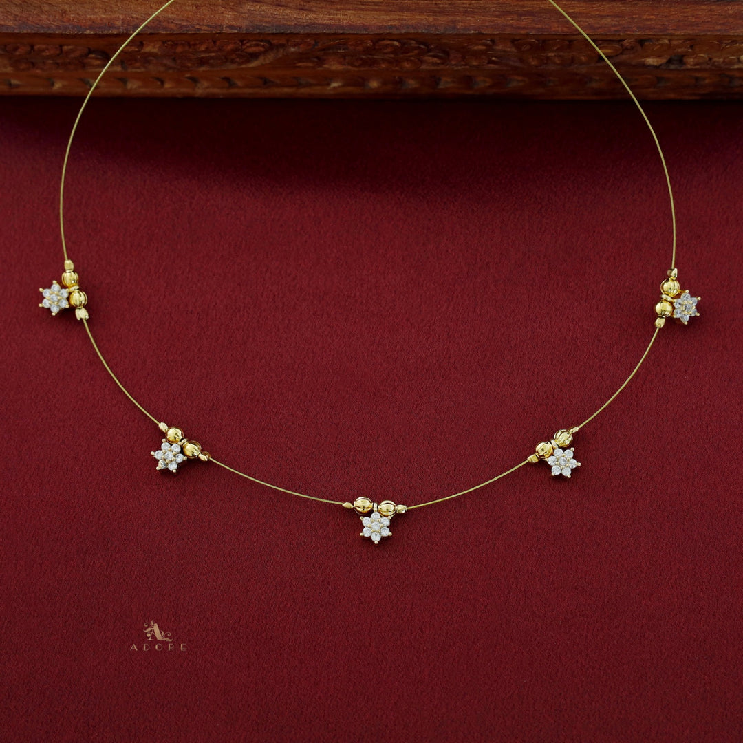 Avishka Floral Golden String Neckpiece