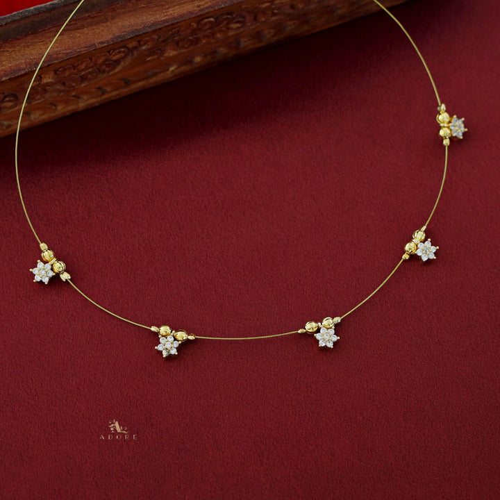 Avishka Floral Golden String Neckpiece
