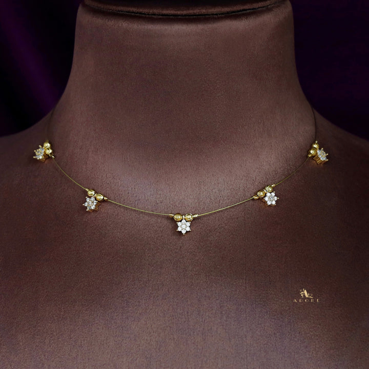 Avishka Floral Golden String Neckpiece
