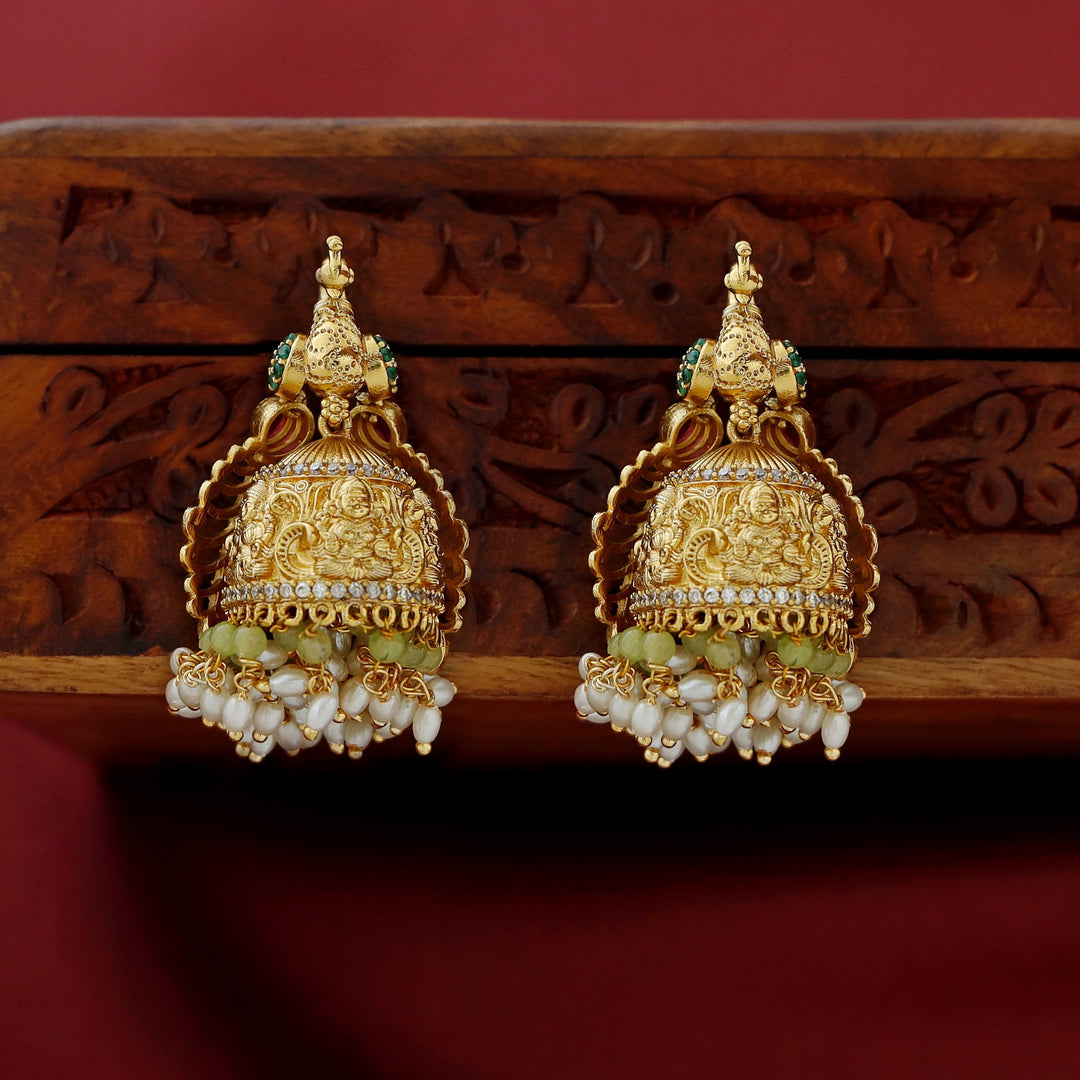 Peacock Pearl Jhumka