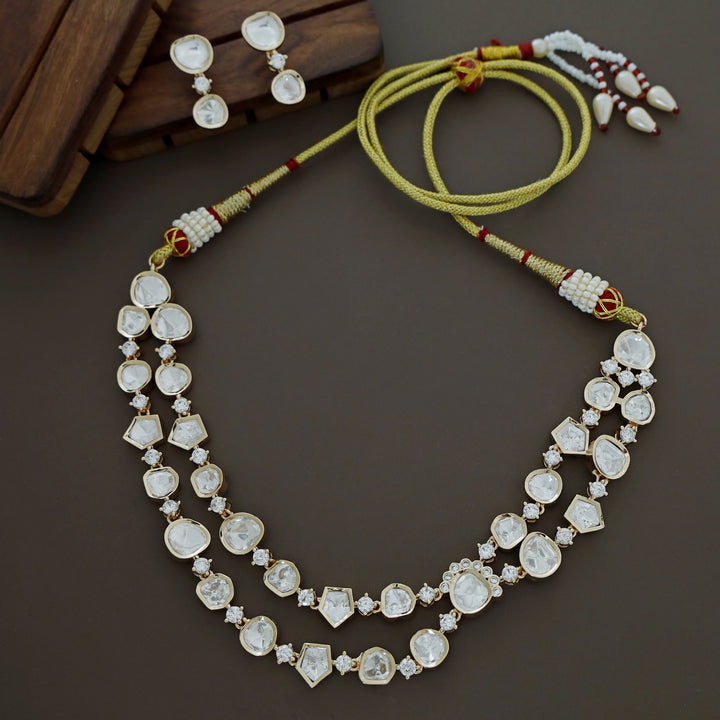 Meera Devika Premium Kundan Neckpiece with Earring