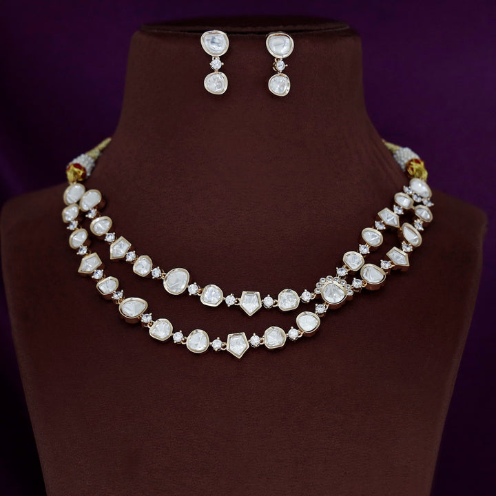 Meera Devika Premium Kundan Neckpiece with Earring