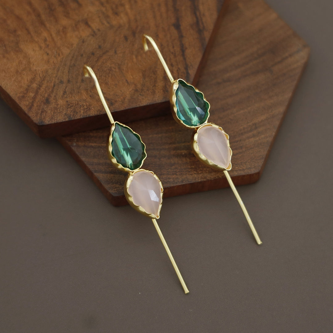 Ahanza Dual Glossy Ear-Cuff (Set Of 2)