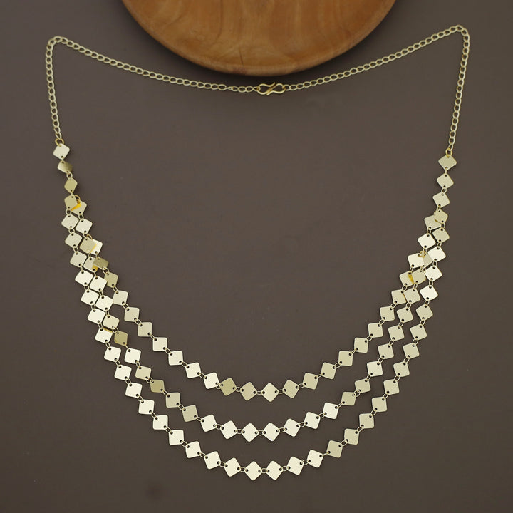 Shila Golden Diamond 3 Layer Neckpiece