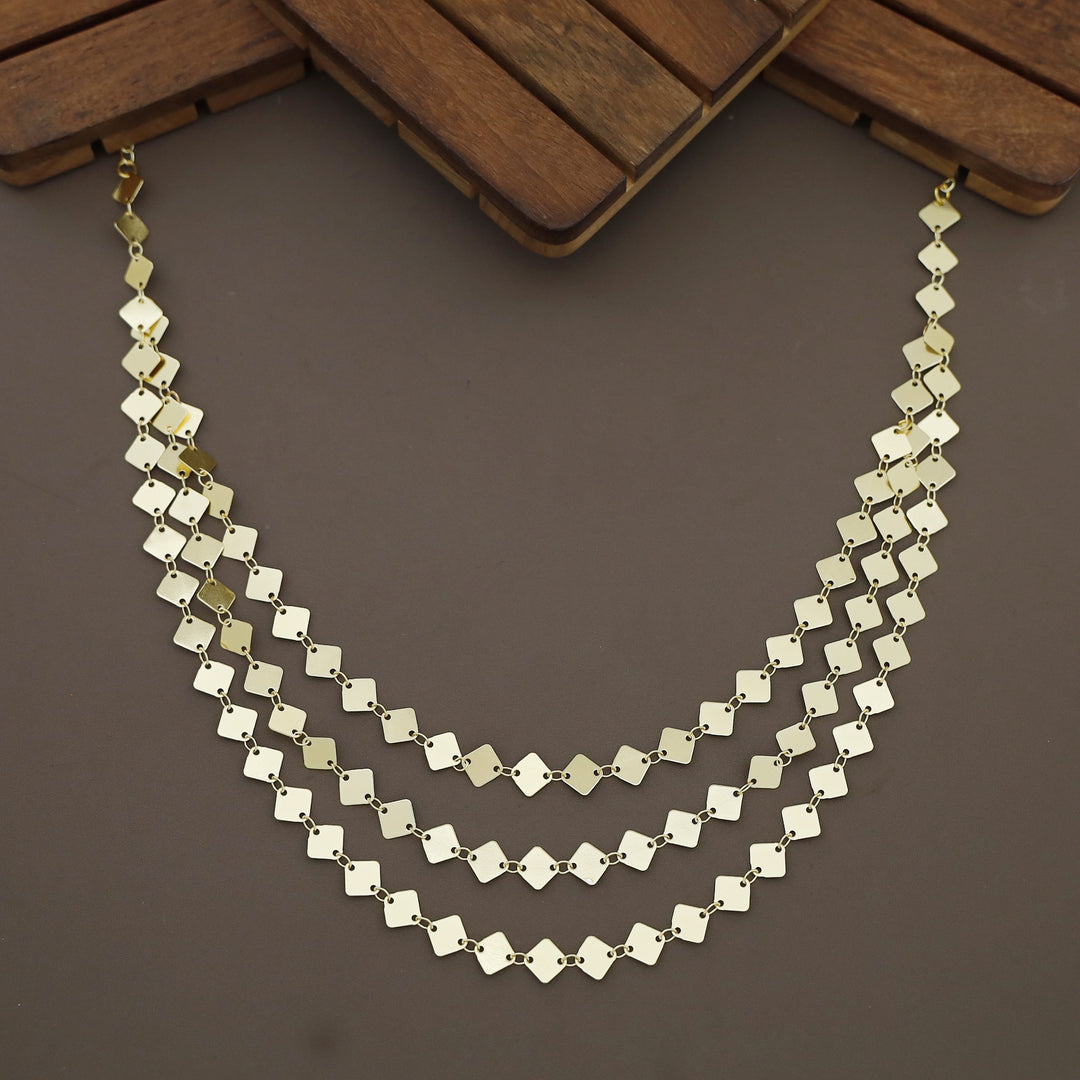 Shila Golden Diamond 3 Layer Neckpiece