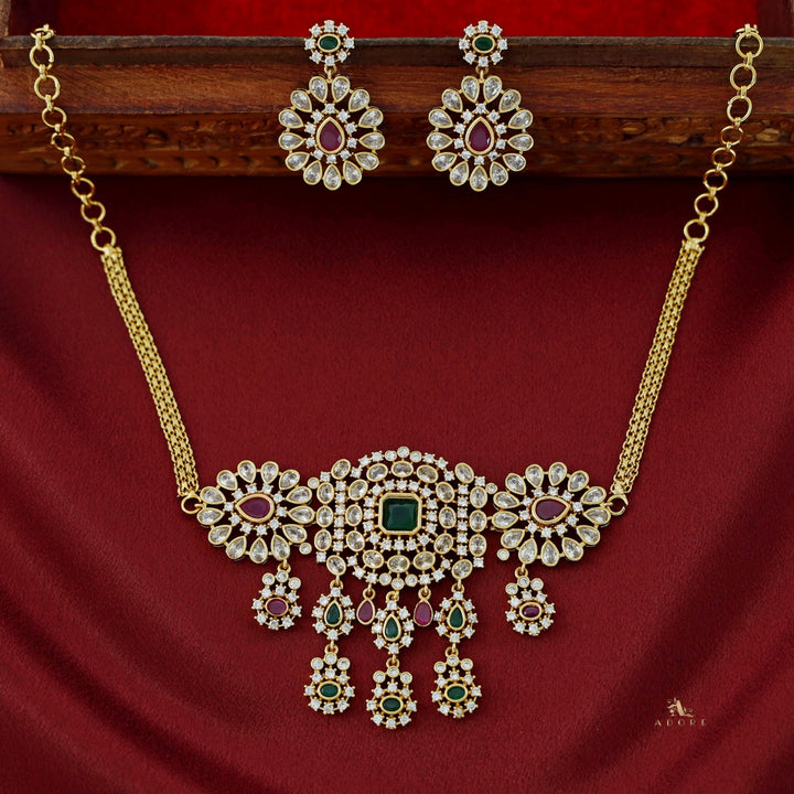 Premium Dazzling Dew Drops Choker with Earring