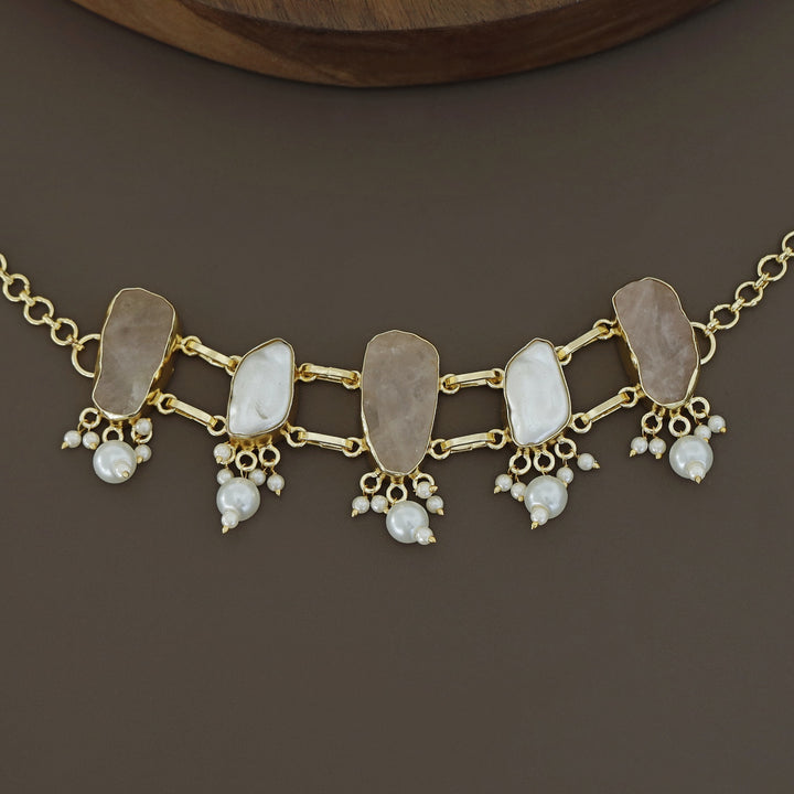 Bethany Raw Stone With Baroque Choker