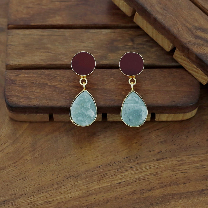 Circle And Drop Earring