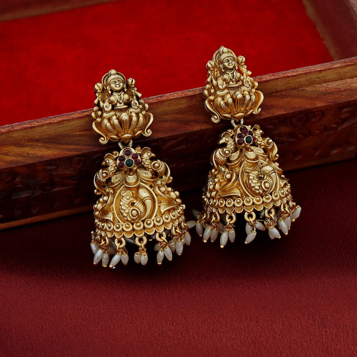 Swati Lakshmi Mayura Rice Pearl Jhumka