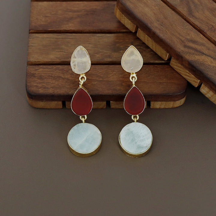 Raw Stone Jyothi + Chakra Earring