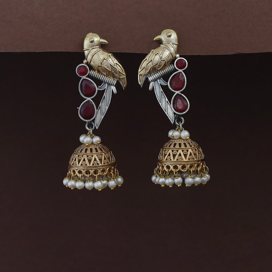 Devanya Falcon Jhumka Pearl Earring