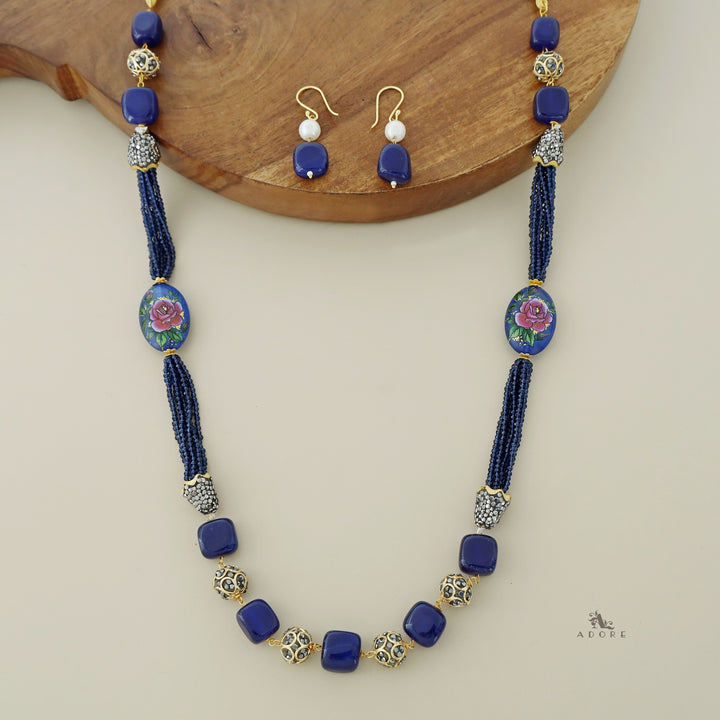 Drusilla Beaded Long Neckpiece With Drop