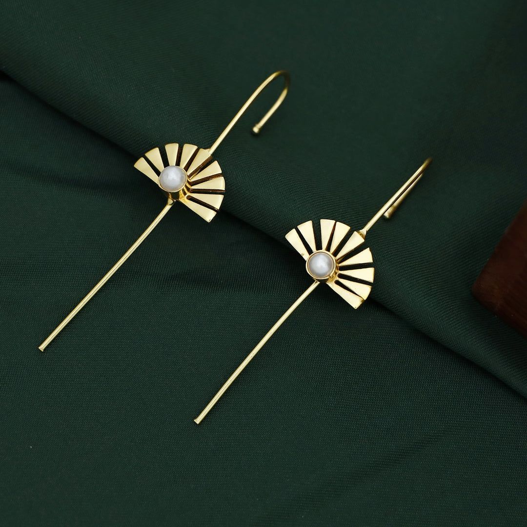 Jyotsna Half Flower Pearl Ear-Cuff (Set Of 2)