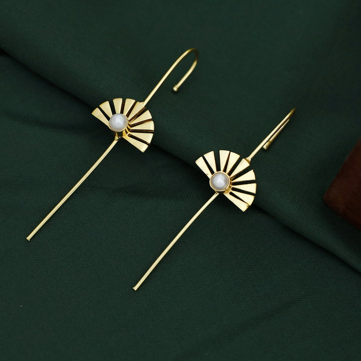 Jyotsna Half Flower Pearl Ear-Cuff (Set Of 2)