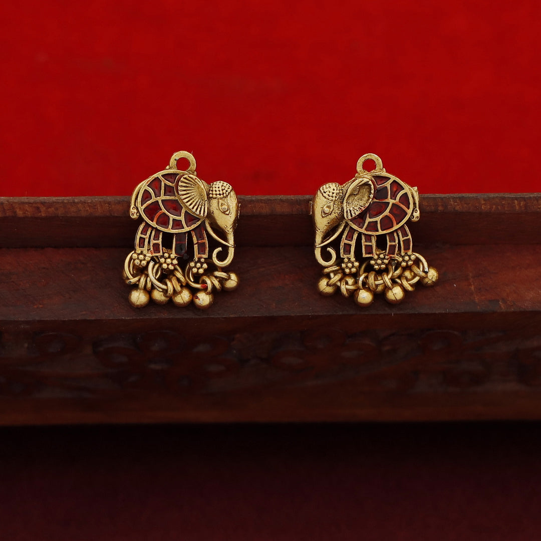 Pallavini 5 Airavat Choker/Short Neckpiece With Earring