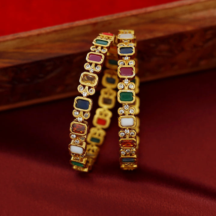 Dharini Navaratna Bangle (Set Of 2)