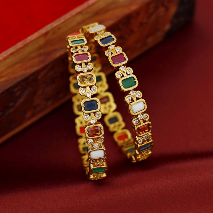 Dharini Navaratna Bangle (Set Of 2)