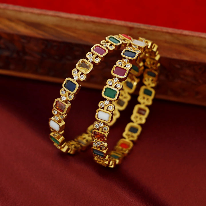 Dharini Navaratna Bangle (Set Of 2)