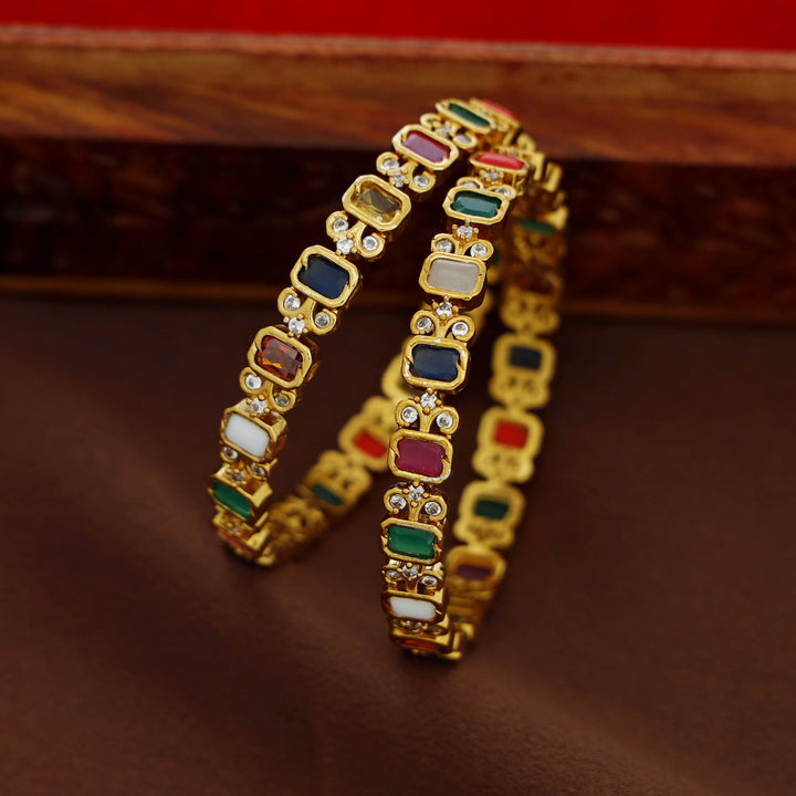 Dharini Navaratna Bangle (Set Of 2)