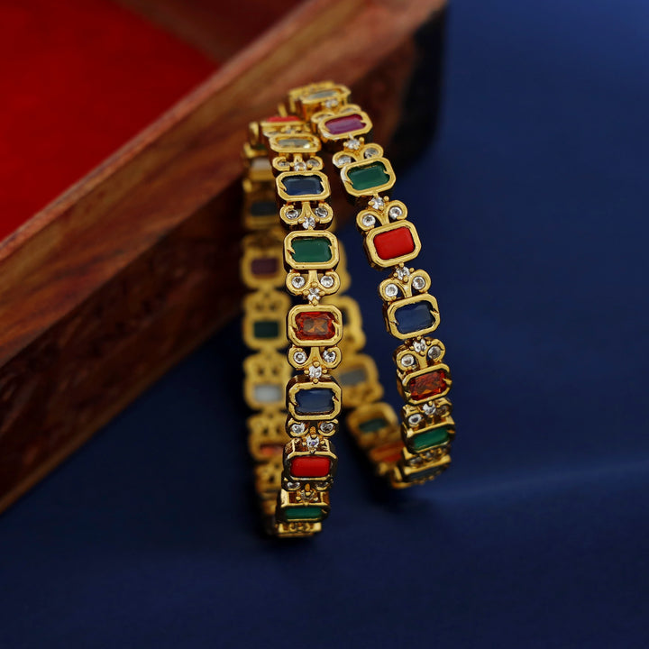 Dharini Navaratna Bangle (Set Of 2)