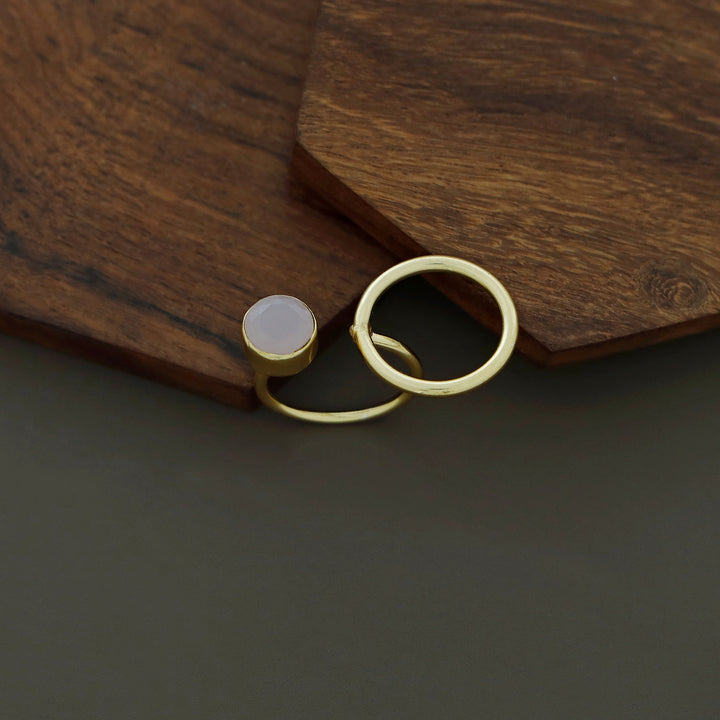 Sanviya Circle Plus Glossy Ring