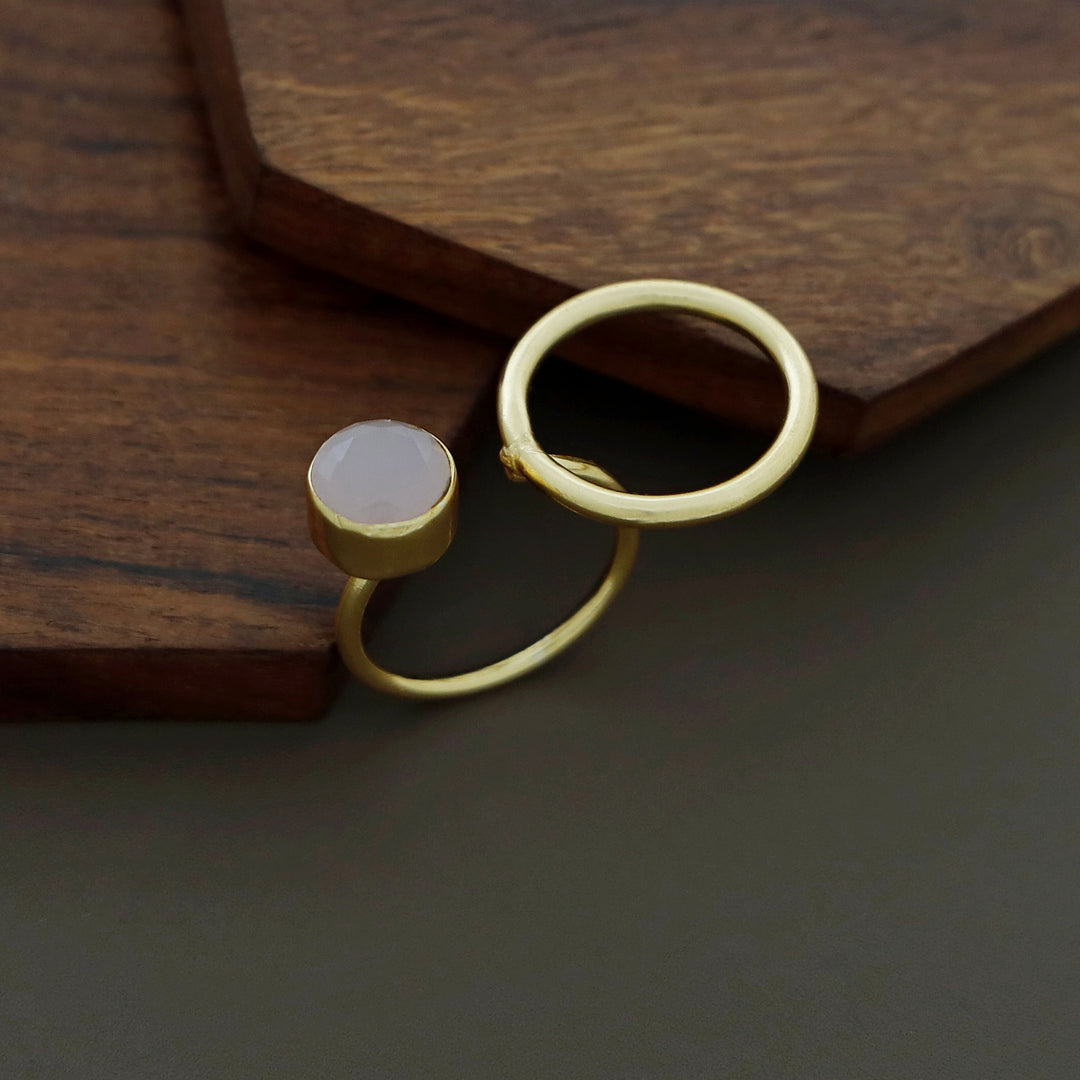 Sanviya Circle Plus Glossy Ring