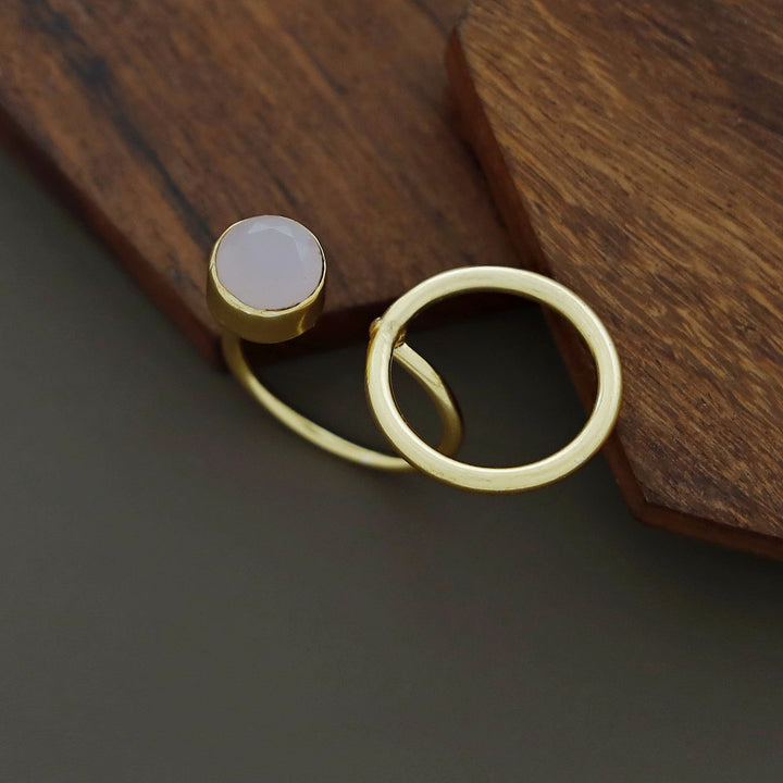 Sanviya Circle Plus Glossy Ring