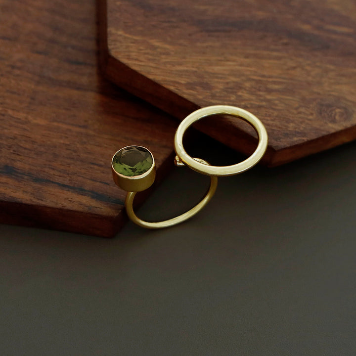 Sanviya Circle Plus Glossy Ring
