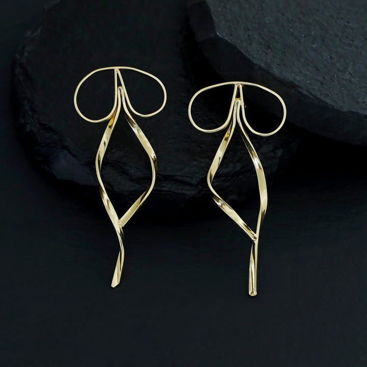 Darice Golden Swirl Ribbon Earring