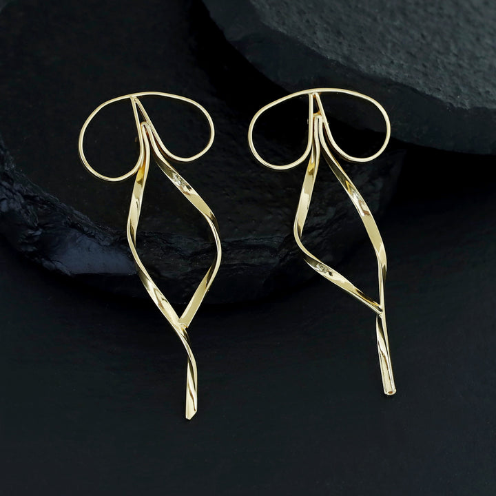 Darice Golden Swirl Ribbon Earring