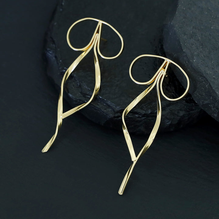 Darice Golden Swirl Ribbon Earring