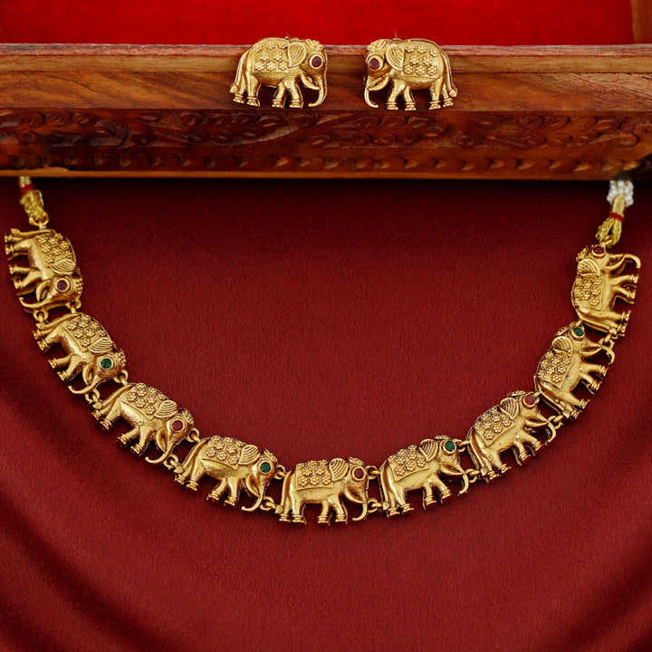 Airawat Neckpiece With Earring