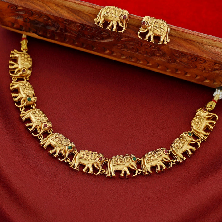 Airawat Neckpiece With Earring
