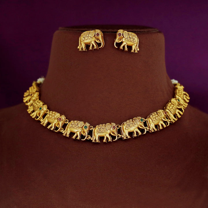 Airawat Neckpiece With Earring