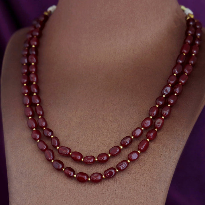 2 Layer Onyx Savakshi Neckpiece