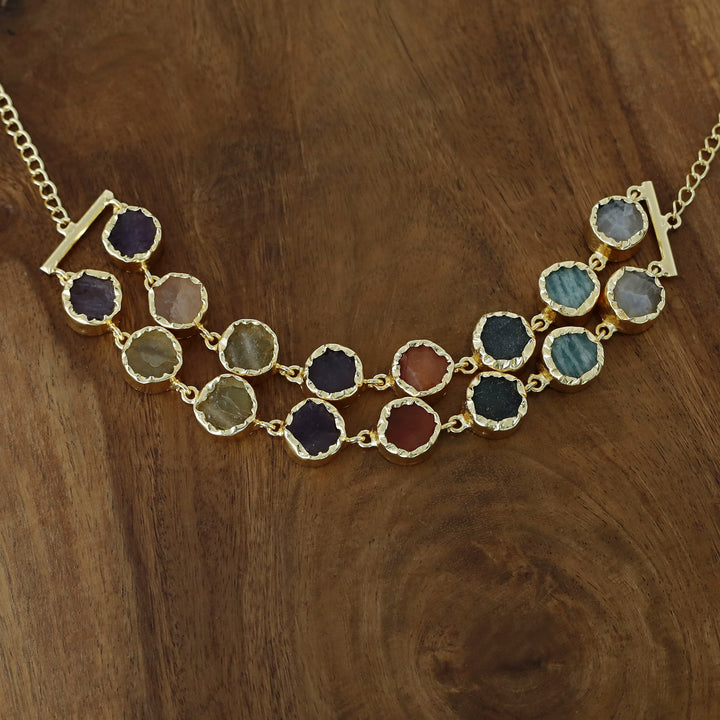 Brielle 2 Layer Raw Stone Choker