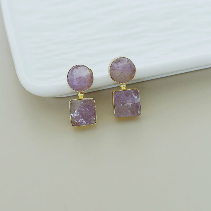 Round & Square Earring