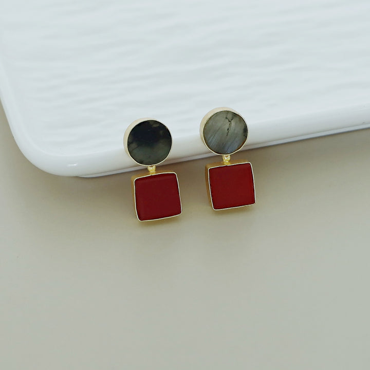 Round & Square Earring