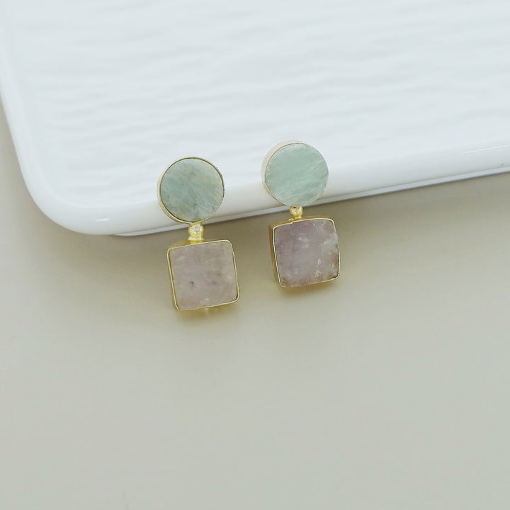 Round & Square Earring