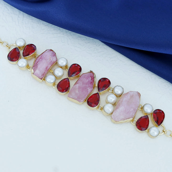 Sayanora Dyed Stone + Glossy Pearl Choker