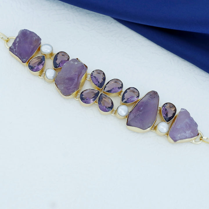 Ren Raw Stone + Glossy Pearl Choker