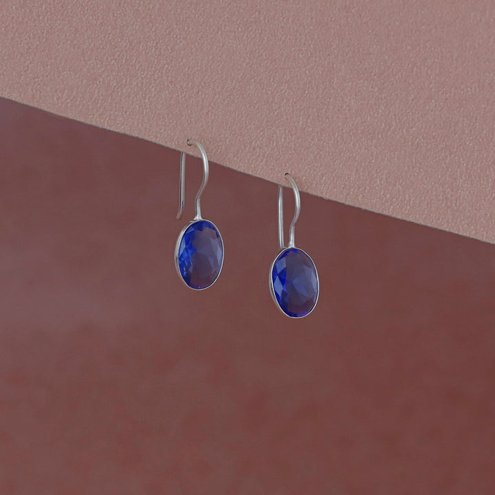 Cercel Silver Oval Drops
