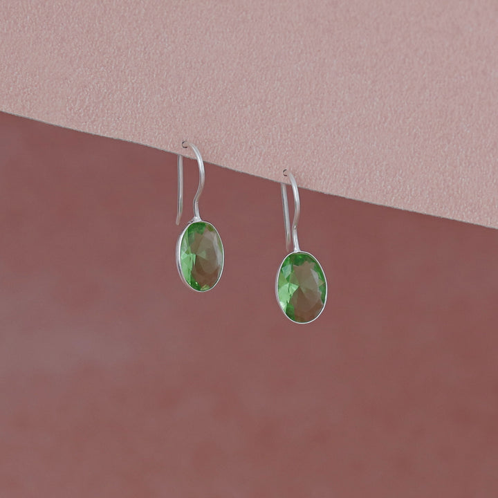 Cercel Silver Oval Drops