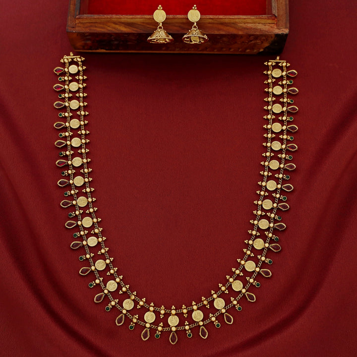 Chitrani Kashi 2 Layer Long Neckpiece With Earring