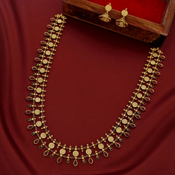 Chitrani Kashi 2 Layer Long Neckpiece With Earring