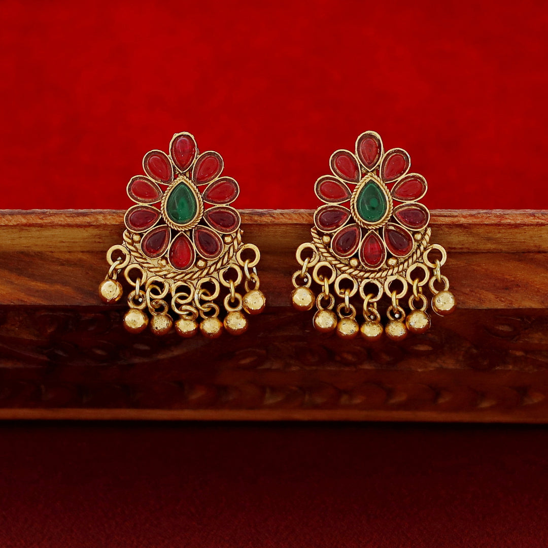 Shraddha 3 Layer Flower Choker With Earring