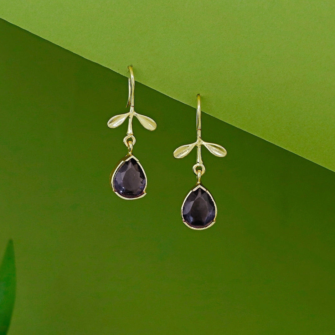 Ihita Dual Small Leaf Glossy Drop