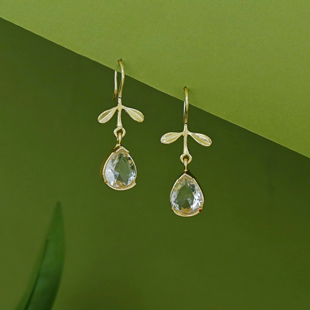 Ihita Dual Small Leaf Glossy Drop