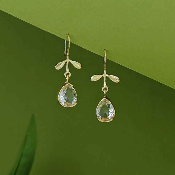 Ihita Dual Small Leaf Glossy Drop