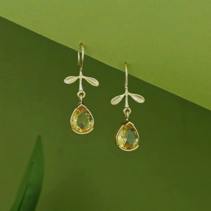 Ihita Dual Small Leaf Glossy Drop